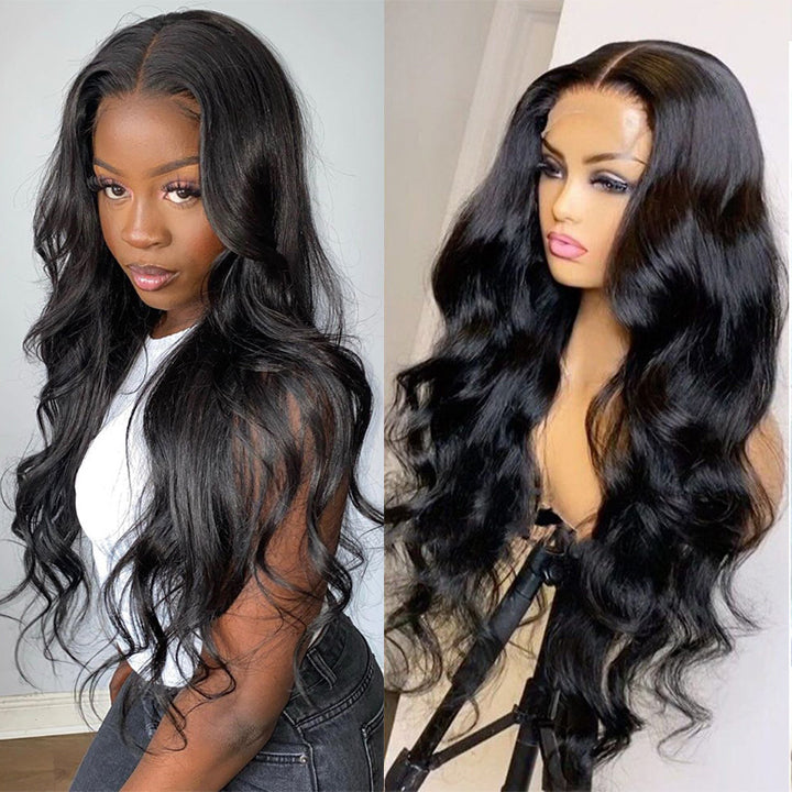 Cexxy Hair Body Wave 4X4 Fake Scalp Wig Virgin Hair Invisible Knot Lace Closure Wig