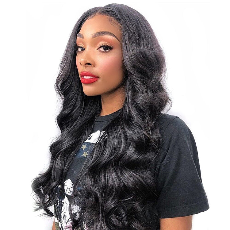 Cexxy Hair Body Wave 13X4 Fake Scalp Wig Virgin Hair Invisible Knot Lace Front Wig