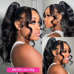 CEXXY Hair 360 Real HD Lace Frontal Wig Body Wave Human Virgin Hair