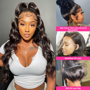 CEXXY Hair 360 Real HD Lace Frontal Wig Body Wave Human Virgin Hair