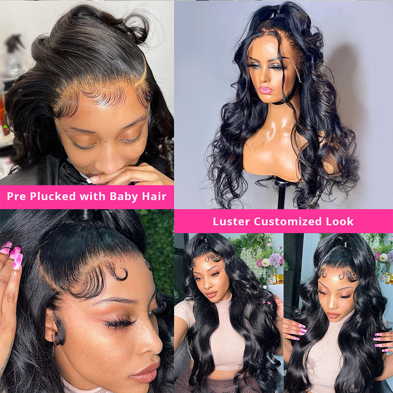 CEXXY Hair 360 Real HD Lace Frontal Wig Body Wave Human Virgin Hair