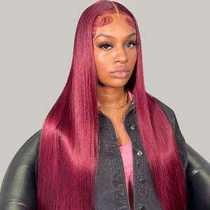 #99J Colored Body Wave Human Hair Lace Wig 180% Density