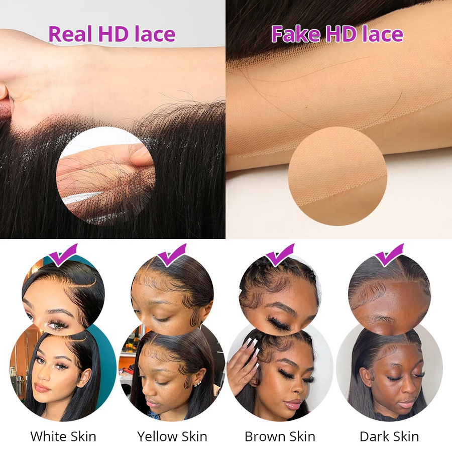 HD Lace 13x4 Lace Front Wig Straight Undetected Lace Frontal