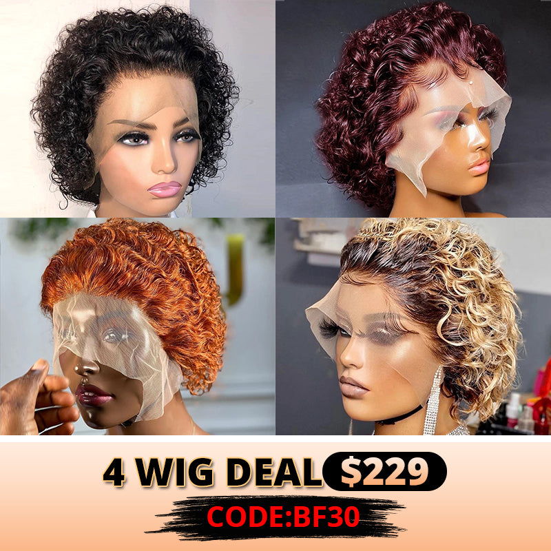 HUMANHAIR WIG PIXIE CUT WIG