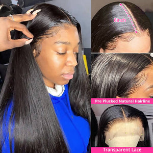 cexxy hair human hair lace wig detail, 13x6 transparent lace,preplucked hairline, very natural human hair for black women