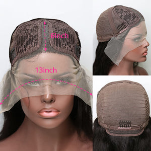 inside look of the 13X6 T part lace human hair wigs, 13inch natural hairline,6 inch part,3 combs