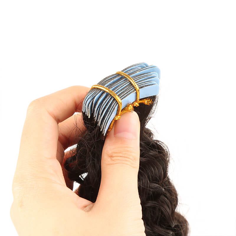 New arrivals Kinky curly tapes hair for black woman 50G/20PCS