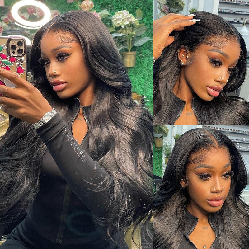 Breathable 360 body wave Lace Wig Pre-Plucked With Baby Hair 100% Virgin Human Hair Wigs