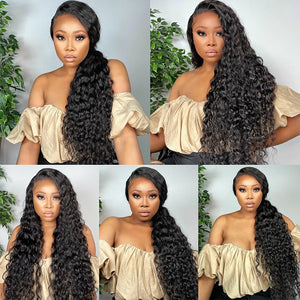 Breathable 360 Deep curly Lace Wig Pre-Plucked With Baby Hair 100% Virgin Human Hair Wigs
