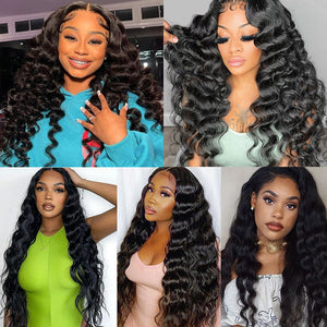 Breathable 360 Natural wave Lace Wig Pre-Plucked With Baby Hair 100% Virgin Human Hair Wigs