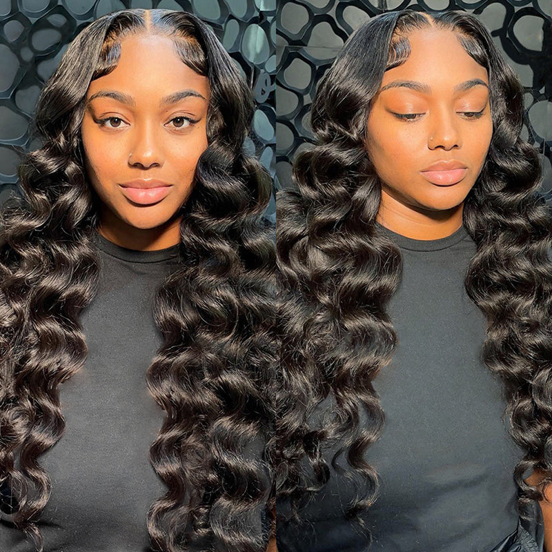 Breathable 360 Natural wave Lace Wig Pre-Plucked With Baby Hair 100% Virgin Human Hair Wigs