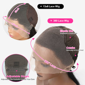 Breathable 360 Straight Lace Wig Pre-Plucked With Baby Hair 100% Virgin Human Hair Wigs