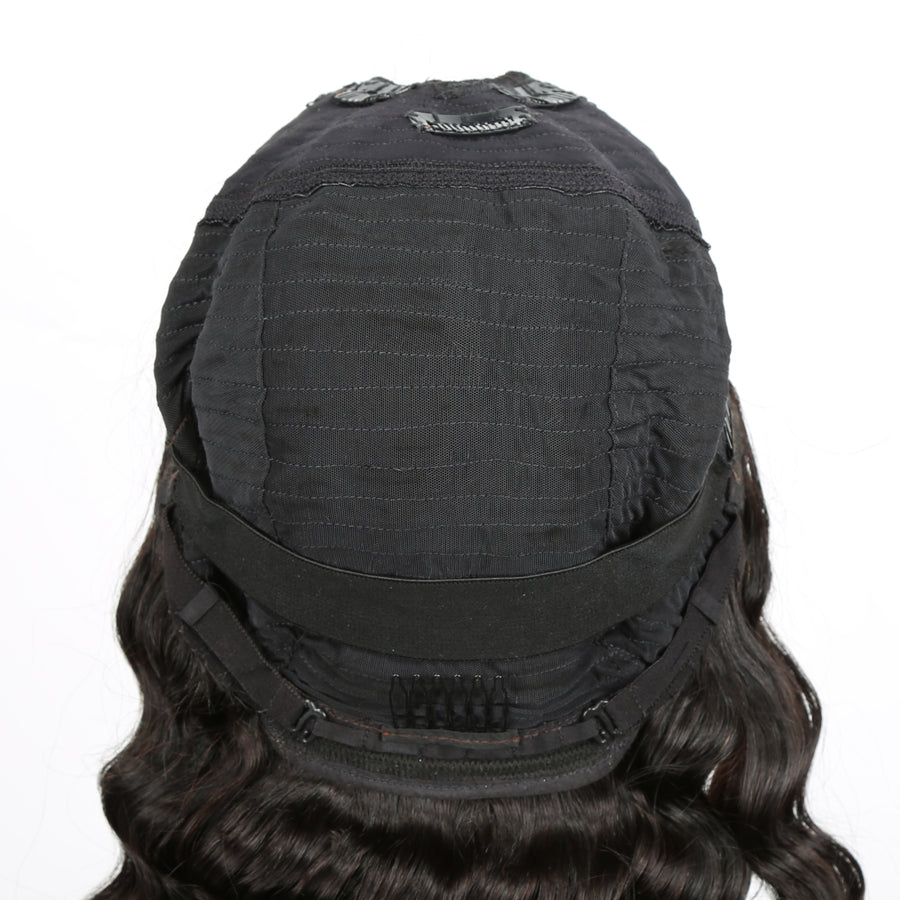 Natrual wave V Part Wig 250% Density No Glue Upgrade V Part Wig Dome Cap For Women