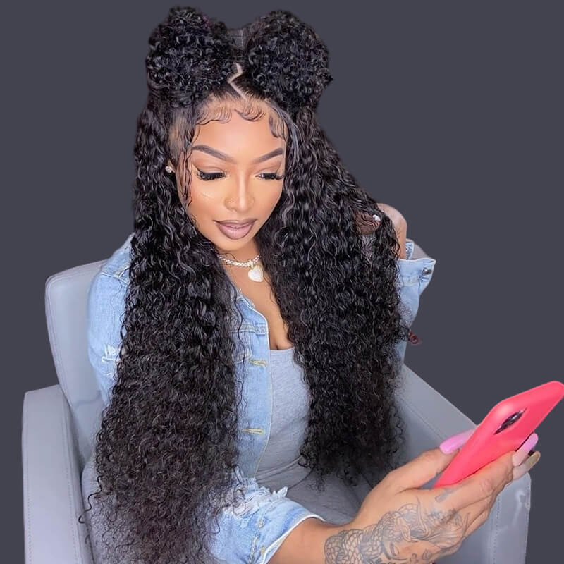 5X5 UNDETECTABLE INVISIBLE LACE GLUELESS CLOSURE LACE DEEP CURLY WIG | REAL HD LACE