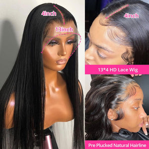 Straight 13x4 Lace Front Wig 200% Density